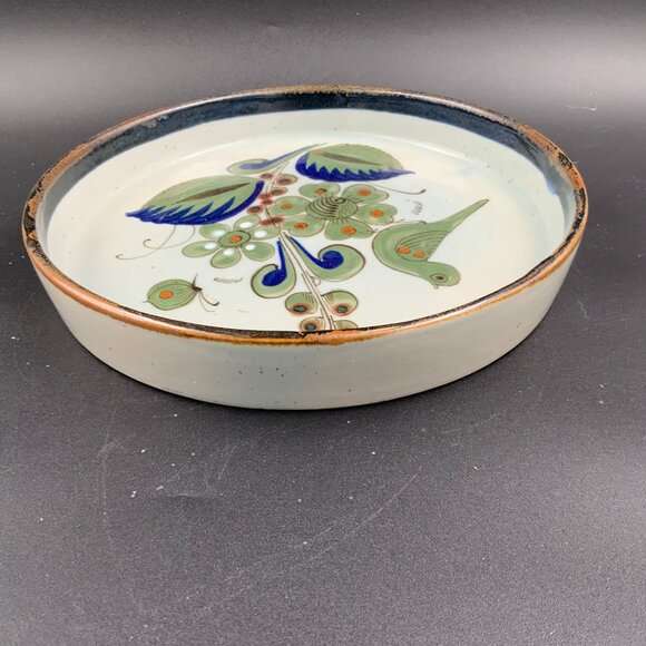 Vintage Ken Edwards El Palomar Blue Bird Butterfly Round 10" Baker - Picture 3 of 8